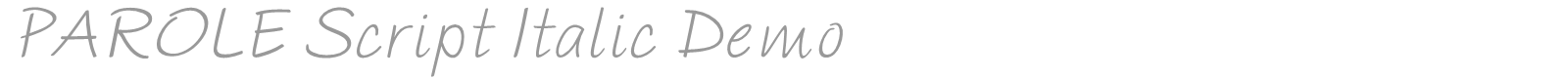 Parole Script font preview